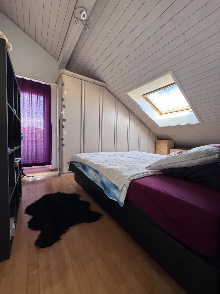 Helle Dachwohnung mit Balkon und schöner Aussicht
