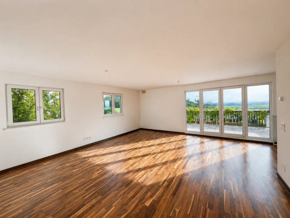 Genießen Sie eine außergewöhnliche Lebensumgebung mit unvergleichlichem Blick in dieser eleganten 4,5-Zimmer-Wohnung in Faoug