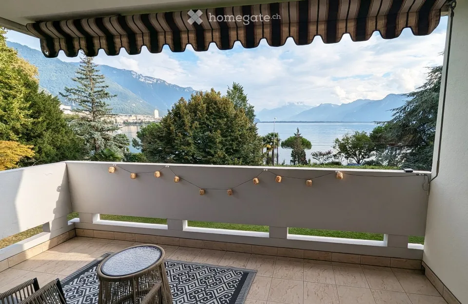 Studio mit Premium-Möbeln direkt am Seeufer in Montreux