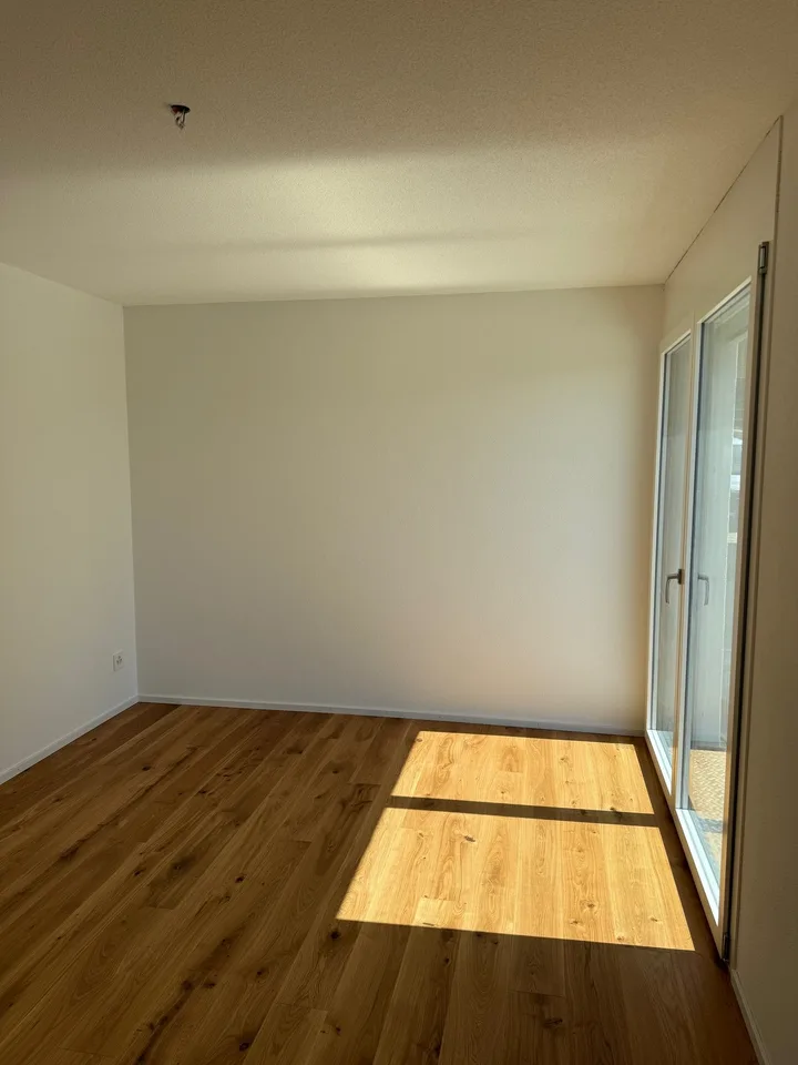 Moderne 3.5-Zimmer-Neubauwohnung in Brüttelen – Erdgeschoss mit Balkon