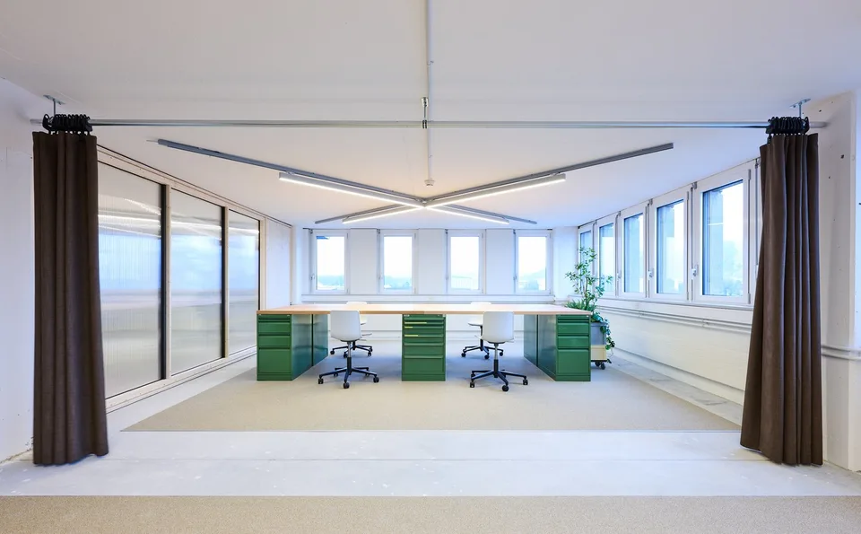 Sofort verfügbare, zirkuläre Flächen ab 36 m² – Büro, Dienstleistung, Atelier, Ausstellungsfläche