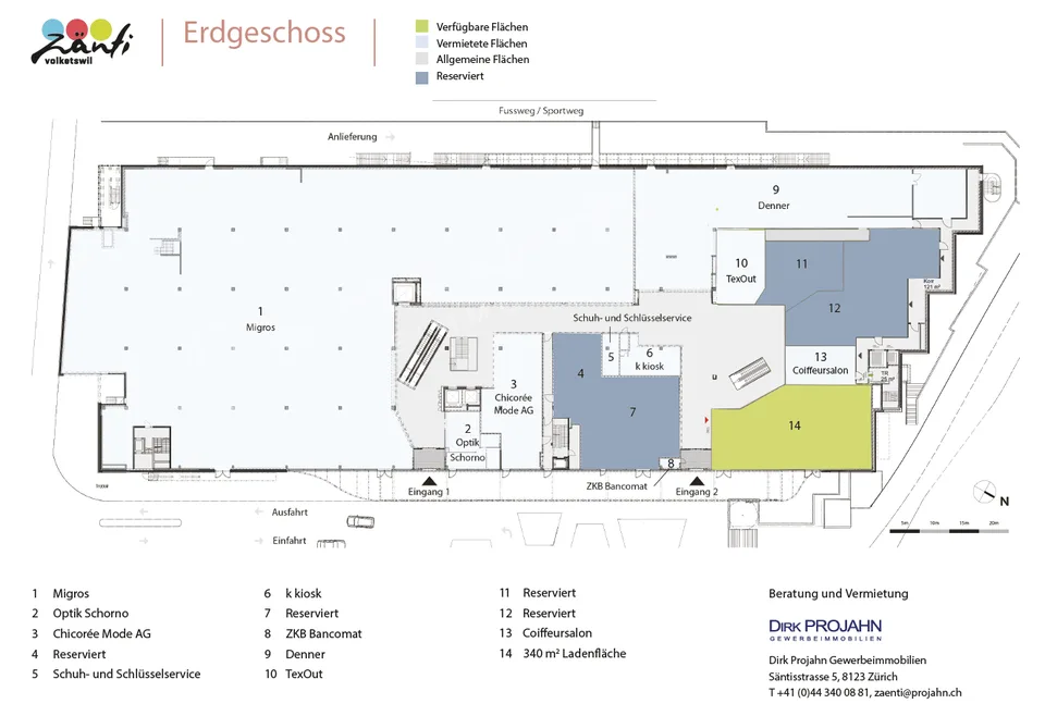 ZÄNTI Einkaufszentrum in Volketswil