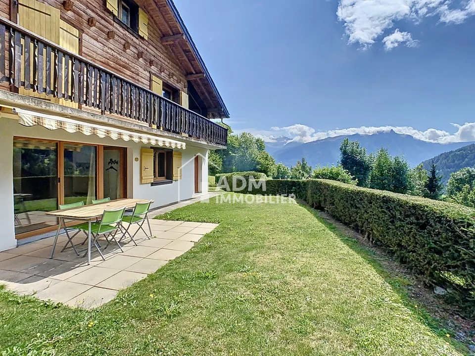 Ovronnaz, appartement 3.5 pièces rez jardin dans un chalet