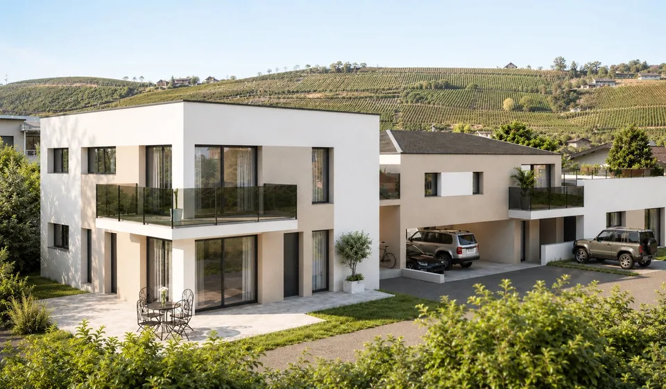Appartement neuf de 3.5 pièces avec vue et balcon à Bramois