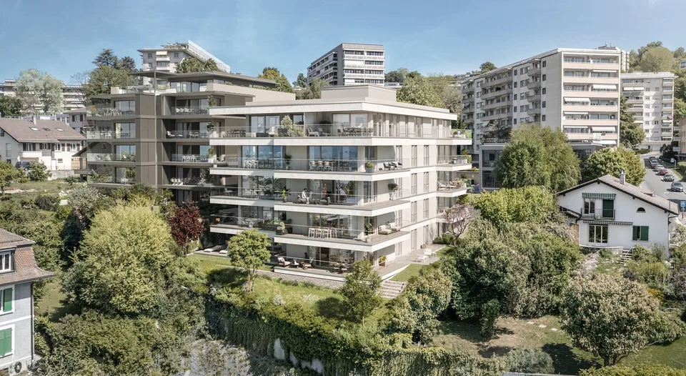 AN DER SCHWELLE ZU LAUSANNE — NEUE 2.5-ZIMMER-WOHNUNG · FREIE SICHT