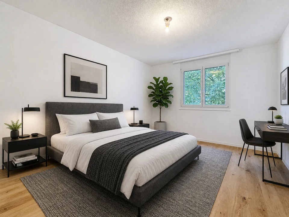 ENTRE MORAT ET FRIBOURG Appartement rénové de 3.5 pces avec jardin – foto 8 di 11