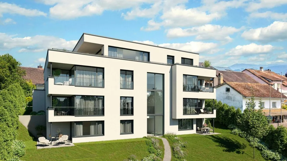 Moderne 4.5-Zimmer-Maisonettewohnung mit privatem Garten