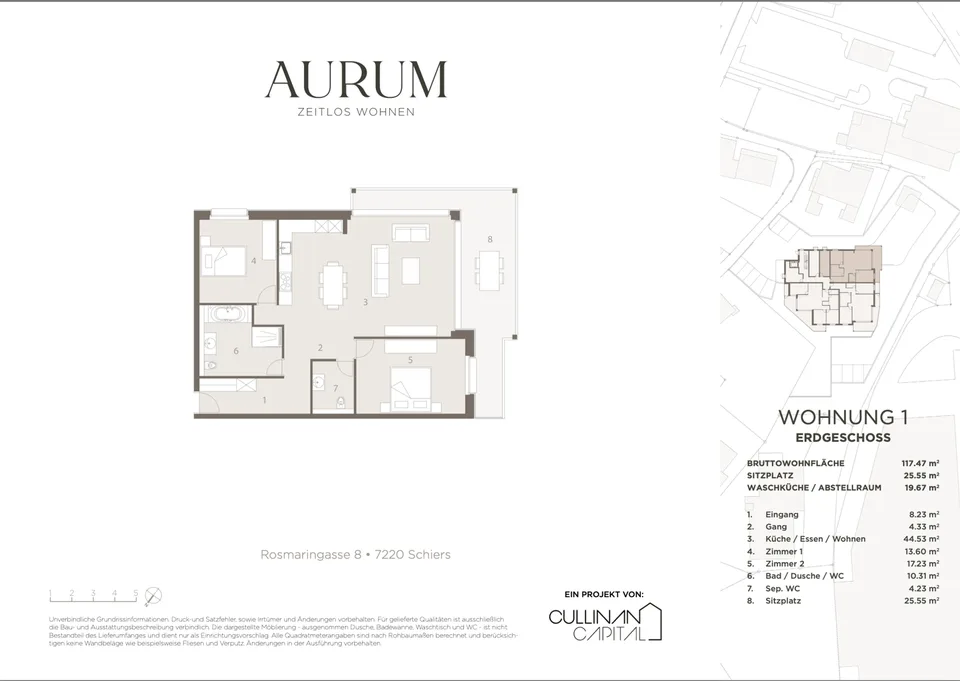 Exklusive 3.5 Zimmer Neubauwohnung mit grosszügigem Gartenanteil - 117m2 - CHF 719'000.00 – Foto 13 von 15
