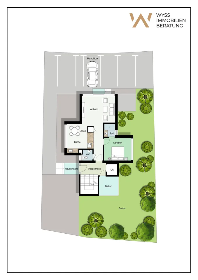 Moderne 2.5-Zimmerwohnung mit grossem Garten – Foto 17 von 17
