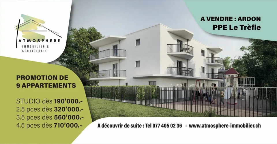 Ardon - Residenz Le Trèfle, 3.5 Zimmer neu im 1. Stock
