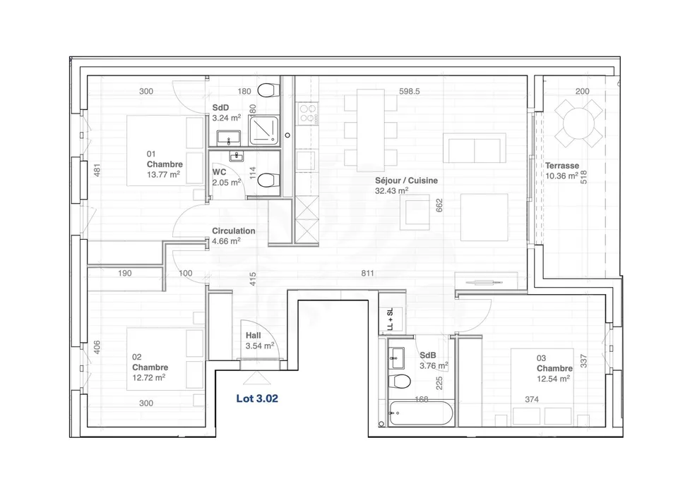 Wohnung 5P im 1. Stock, 11, Route des Jurêts in Choulex – Foto 19 von 22