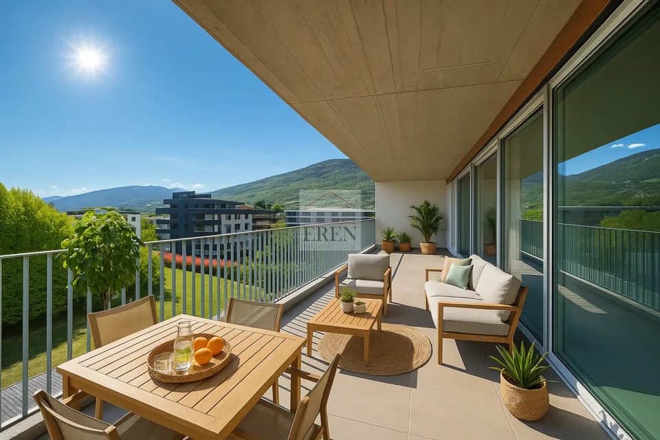 Lumineux Attique 4 pièces vitrés avec balcon-terrasse en angle de 45m2 et finition de qualité