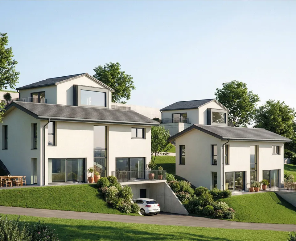 CHAMPLAN | 2 VILLAS INDIVIDUELLES DE 5.5 p