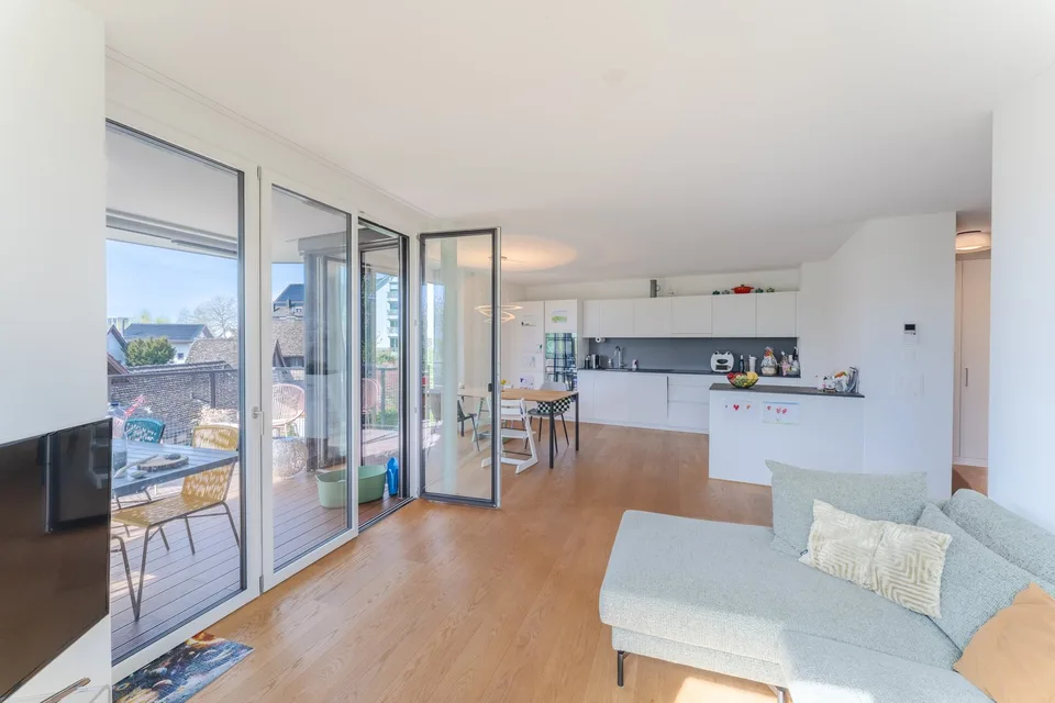 Appartement maisonnette Minergie exclusif de 4,5 pièces dans un emplacement familial avec jardin convivial