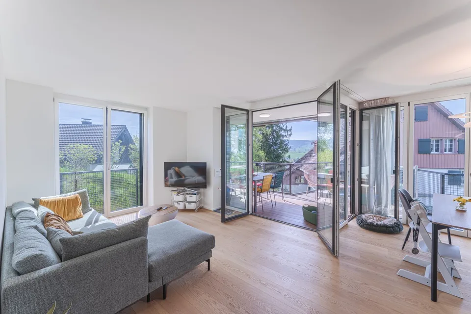 Appartement maisonnette Minergie exclusif de 4,5 pièces dans un emplacement familial avec jardin convivial