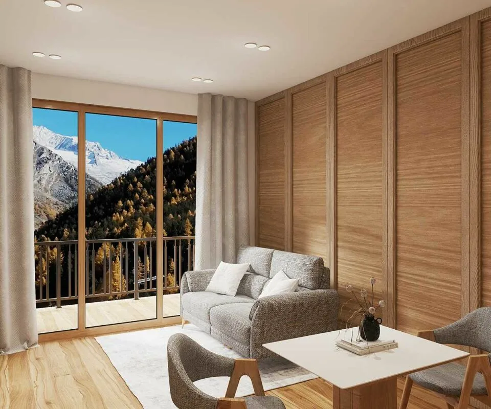 Dom 4545 - Besitzen Sie Ihr exklusives Hotelstudio oder Ihre Hotelsuite in Saas-Fee - betrieben von Dorint Hotels & Resorts. 3.5 Zimmerapartment 205
