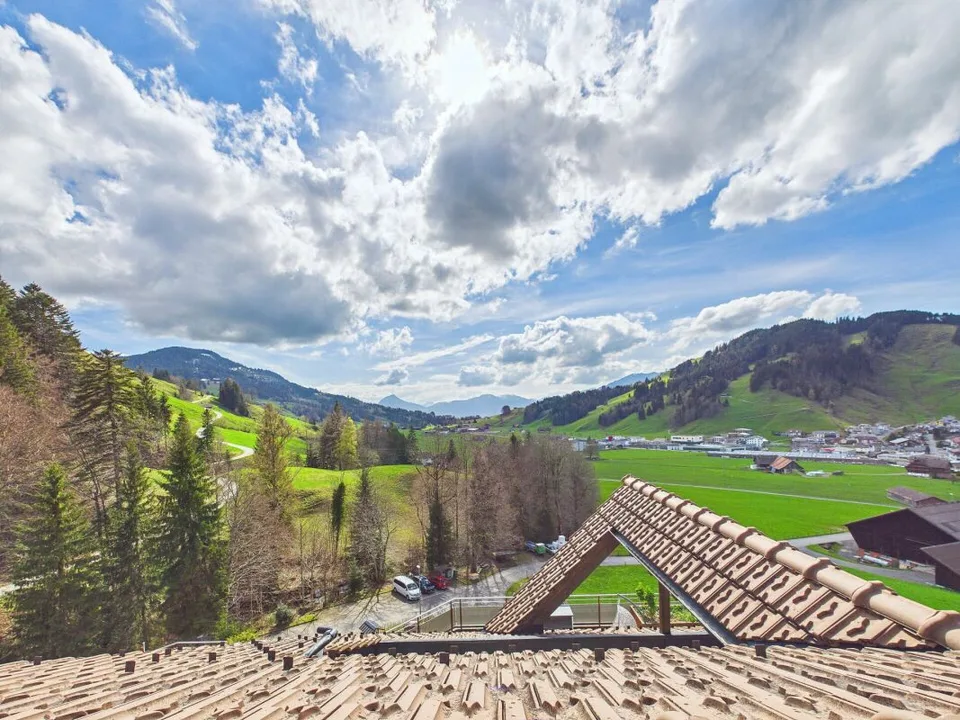 Paradis ensoleillé avec 180° de cinéma de montagne - appartement de terrasse de 4,5 pièces récemment rénové