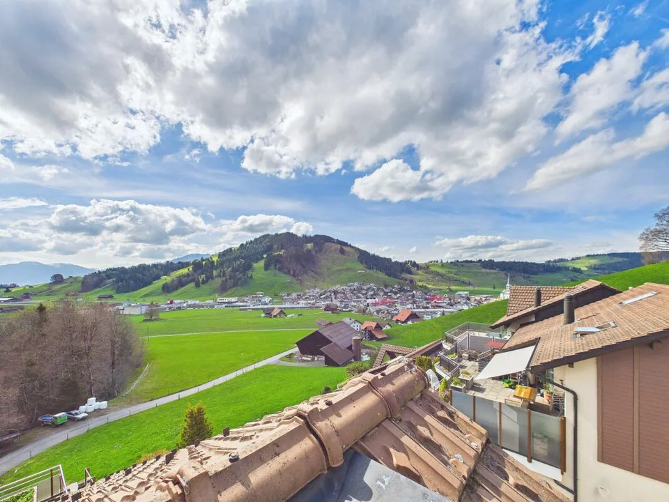 Paradis ensoleillé avec 180° de cinéma de montagne - appartement de terrasse de 4,5 pièces récemment rénové