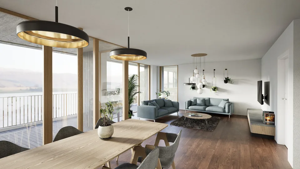 Villa su progetto con incredibile vista sul Lago di Morat e le Alpi