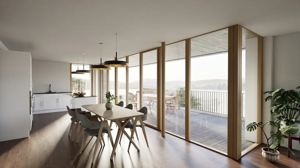 Villa su progetto con incredibile vista sul Lago di Morat e le Alpi