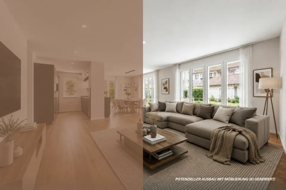 Modernisierte 4.5-Zimmer-Gartenwohnung mit flexibler Raumgestaltung
