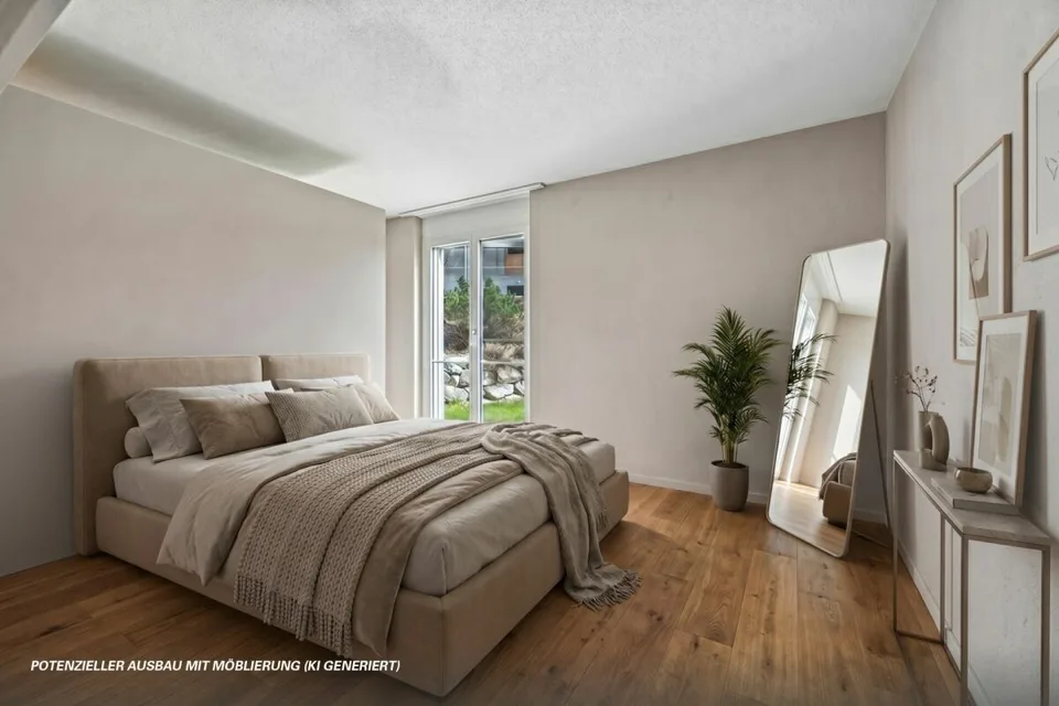 Modernisierte 4.5-Zimmer-Gartenwohnung mit flexibler Raumgestaltung – Foto 6 von 16