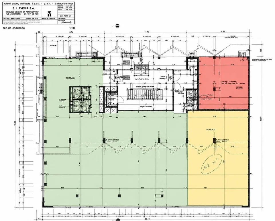 Büros/Lokale 102-402 m², hohe Sichtbarkeit - La Chaux-de-Fonds