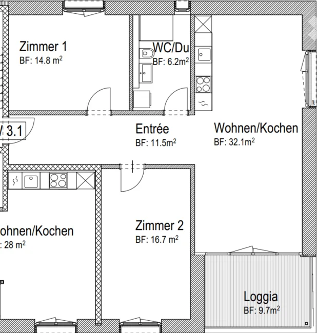 Moderne 3.5-Zimmer-Wohnung mit Balkon und Garage in Frenkendorf