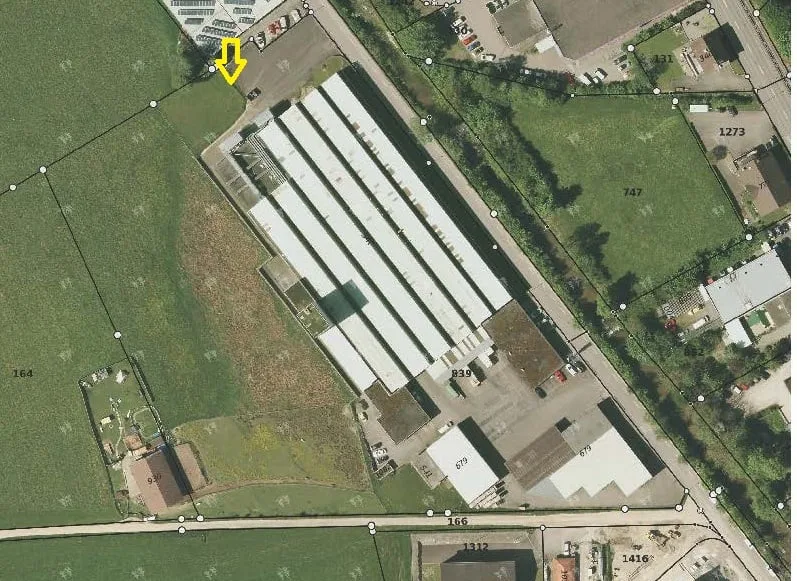 Outdoor storage area/parking area in a fenced industrial estate