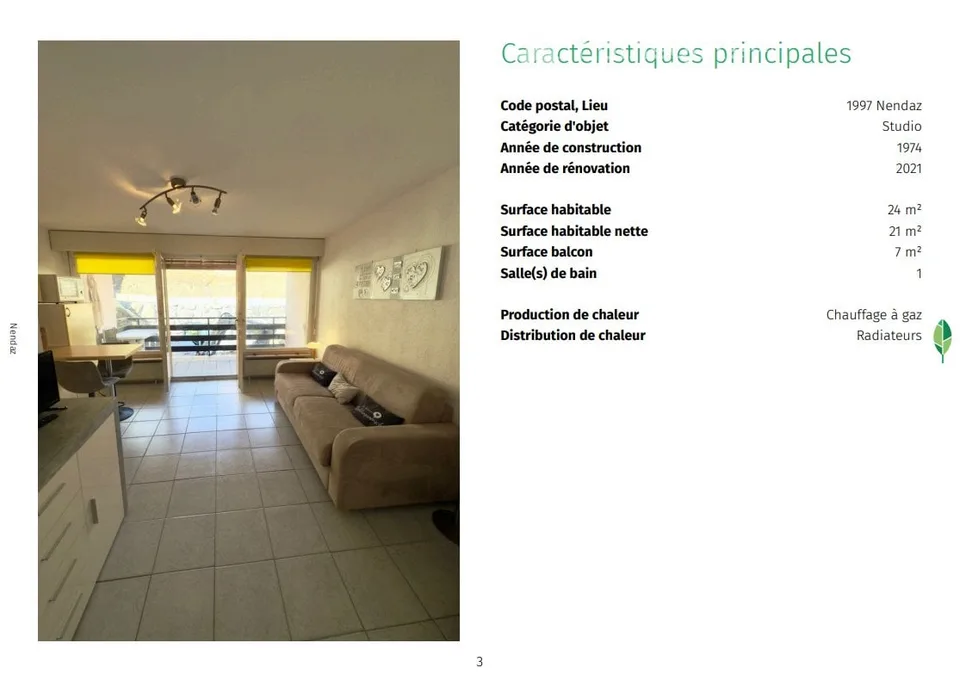 Studio zur Miete in Haute-Nendaz