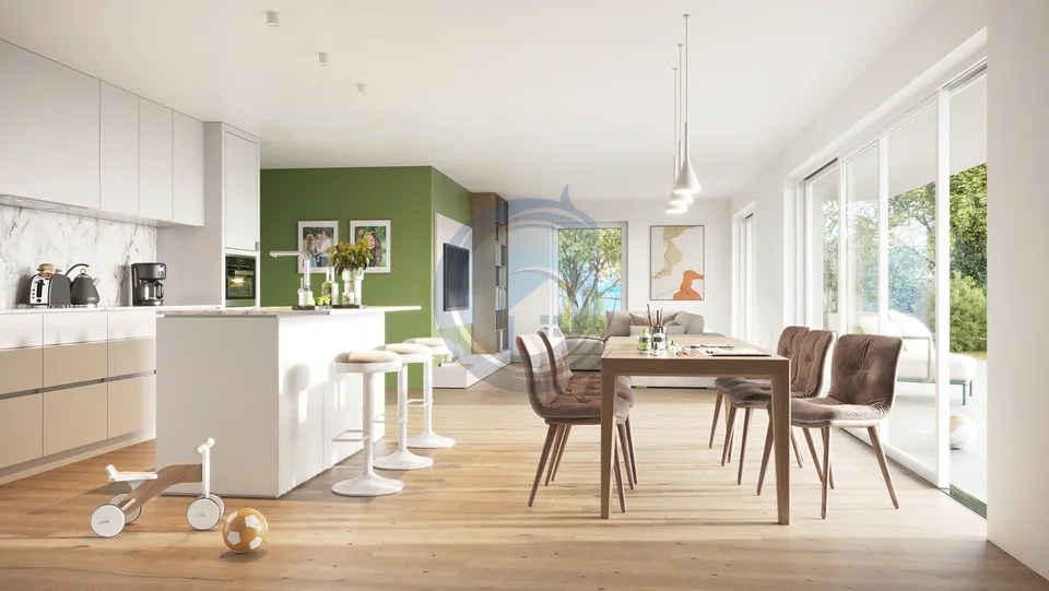 BEL APPARTEMENT DE 4.5 PIÈCES NEUF AU REZ-DE-CHAUSSÉE AVEC JARDIN