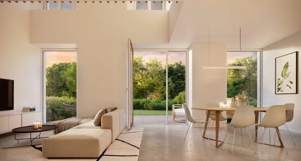 Sul Fiume - Villa a schiera di 4,5 locali con linee eleganti e luminose