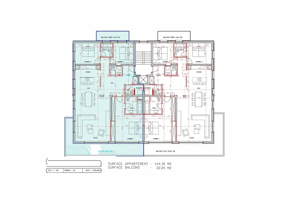 4017. Appartement traversant de standing, proche centre Crans