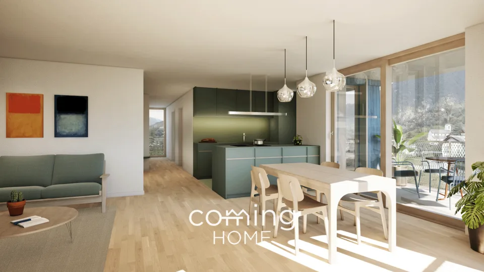 117 m² mit Bergblick und Zweitwohnsitzoption - 4.5-Zimmer-Neubau in Ried-Brig