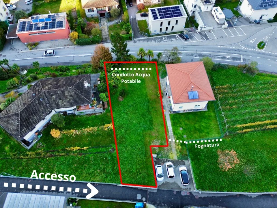 Terreno edificabile di 530 m2, con accesso diretto