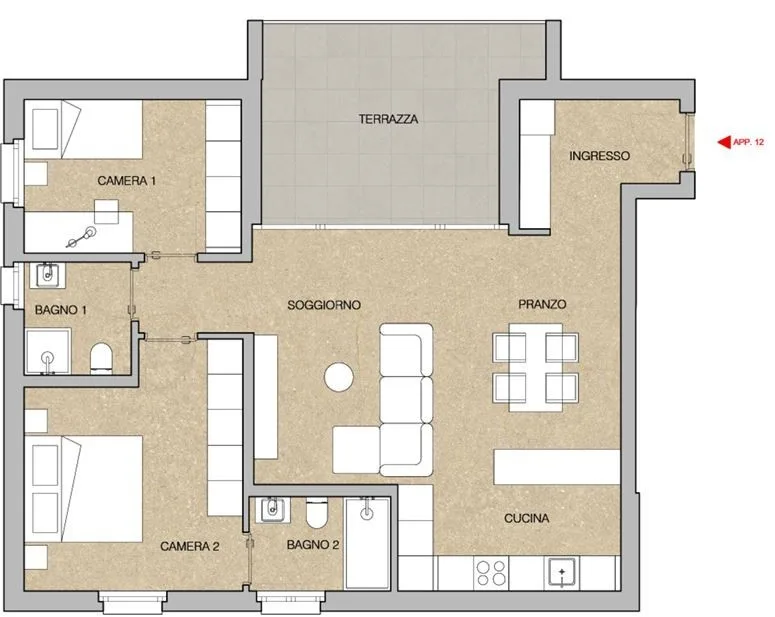 Geräumige und neue 3.5-Zimmer-Wohnung in Giubiasco – Foto 6 von 6