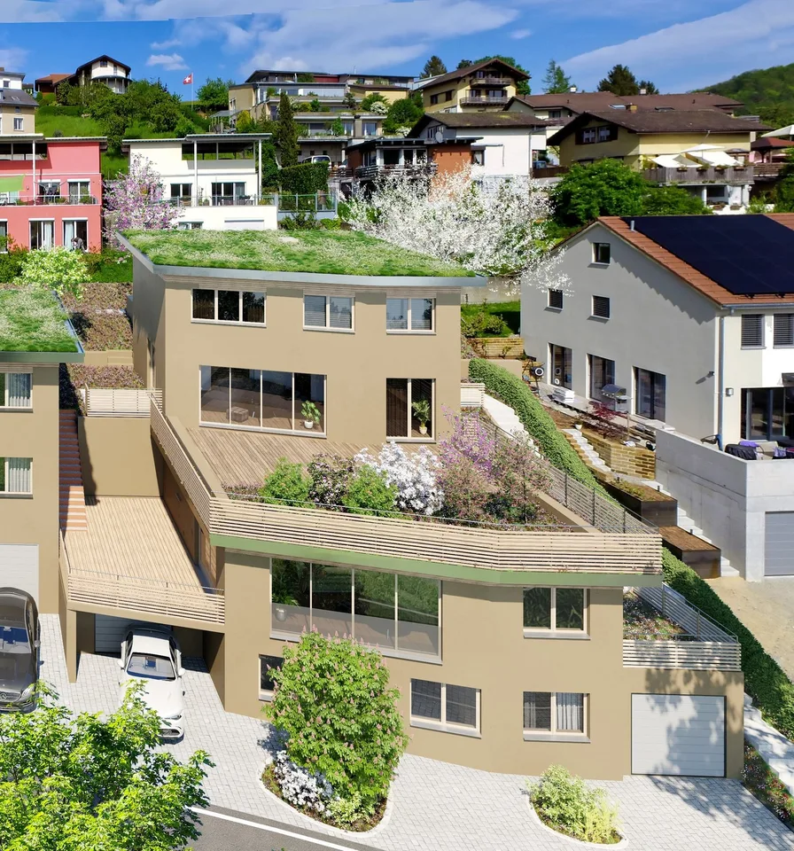 Neubau-5.5 Zi. Einfamilienhaus mit Sonnenterrasse