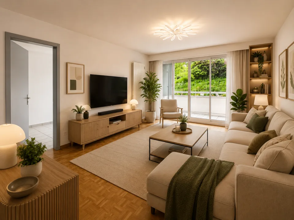 Appartement de 3 pièces avec véranda et situation privilégiée