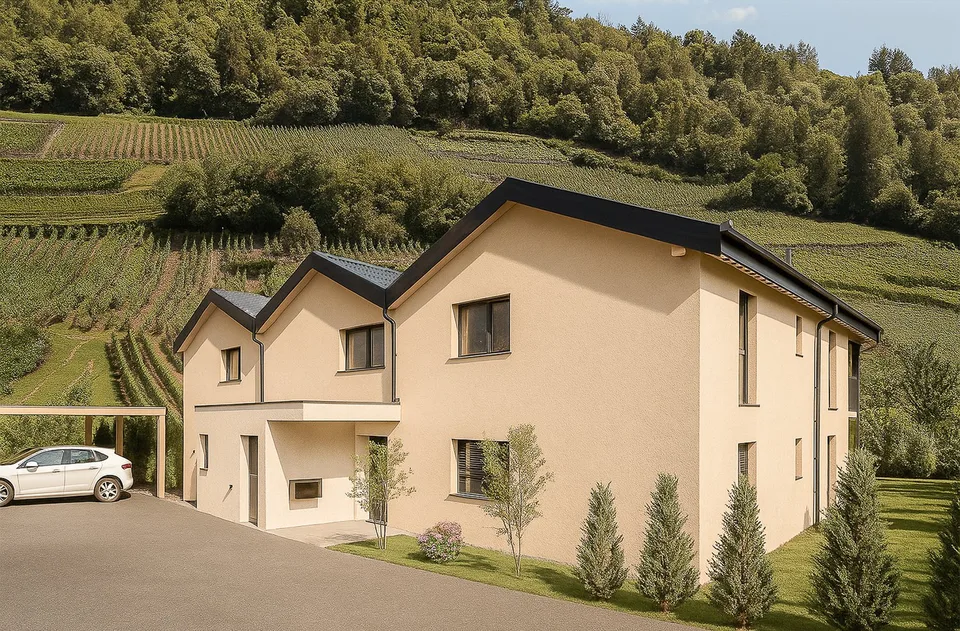2,5 Zimmer mit Terrasse und eigenem Garten – Südausrichtung (Vuisse, Savièse)