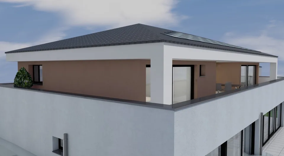 Nuovo edificio con quattro belle appartamenti in attico 4½ con ampie terrazze a Guldifeld 3182 Ueberstorf