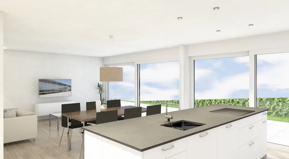 Nuovo edificio con quattro belle appartamenti in attico 4½ con ampie terrazze a Guldifeld 3182 Ueberstorf
