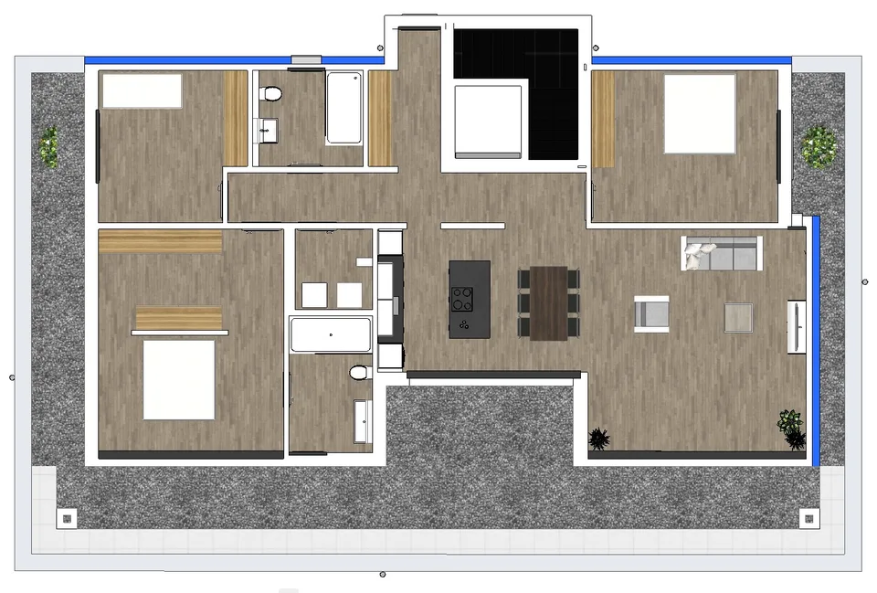 Neubau vier wunderschöne 4½ Attikawohnungen mit grosszügigen Terrassen im Guldifeld 3182 Ueberstorf – Foto 7 von 7