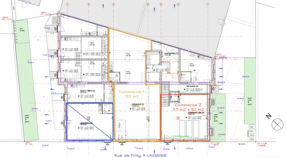 Arcata/ufficio/locale commerciale in affitto 100 & 130 m2 circa