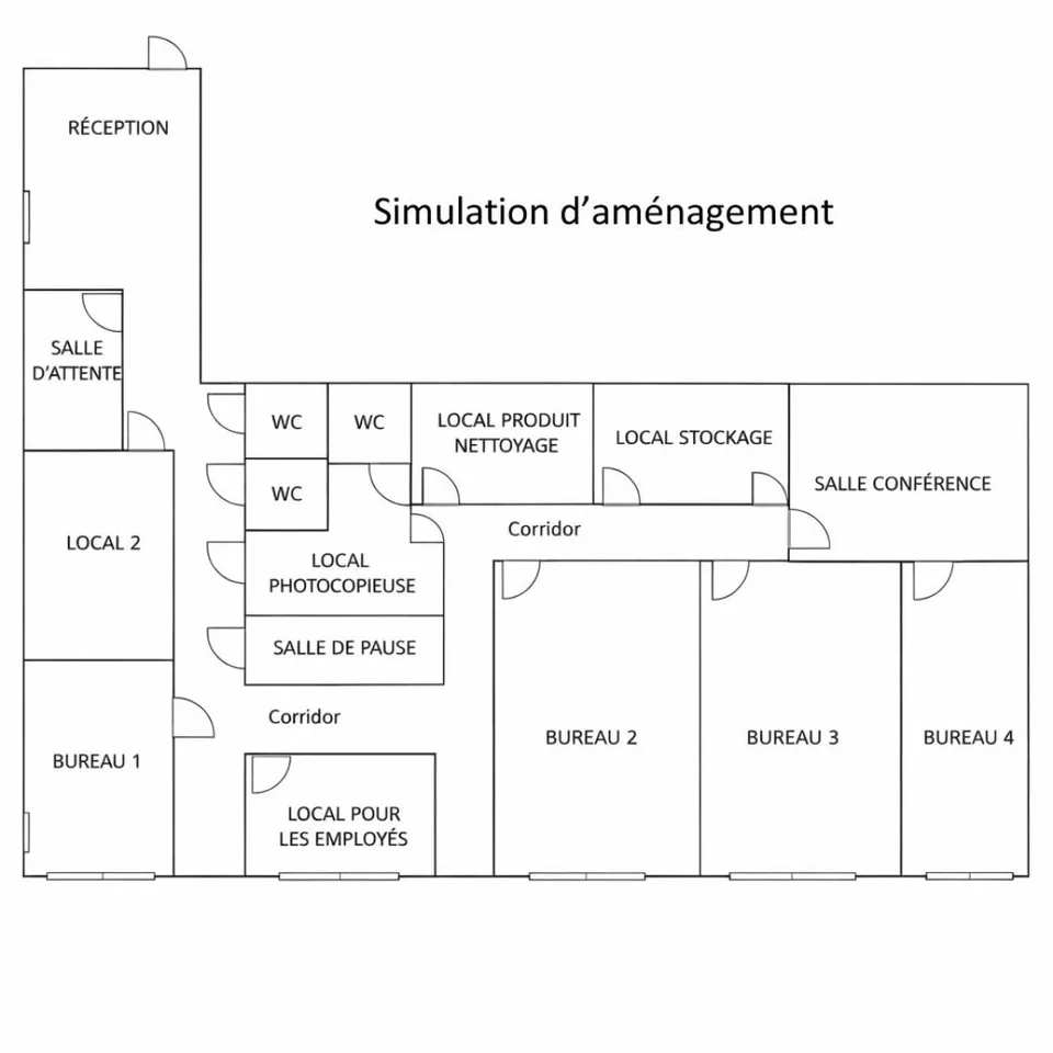 Sion – Geräumiger Gewerberaum von 335 m², ideal für eine medizinische Klinik im Stadtzentrum
