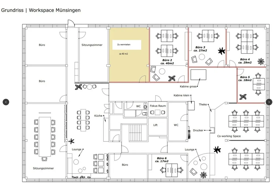 Modernes Büro mit Co-Working-Infrastruktur in Münsingen – sofort verfügbar – Foto 6 von 7