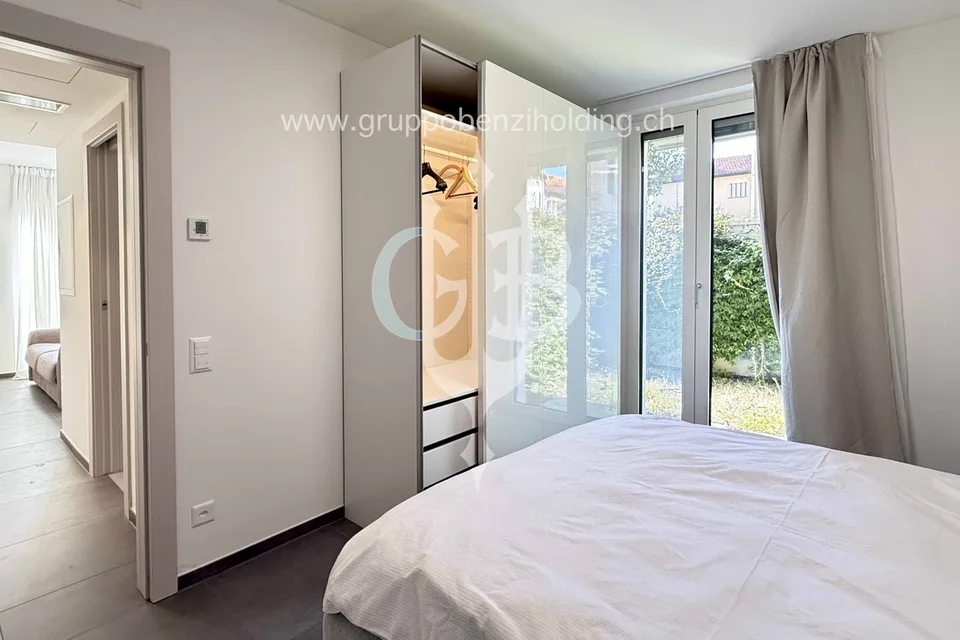 2,5 locaux de nouvelle construction avec jardin privé.