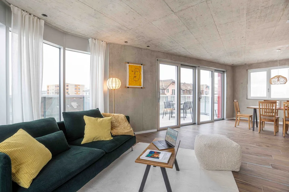 Premium Rooftop 2-Bedroom Apartment with 36 m² Terrace & Alps View – Crissier, Lausanne