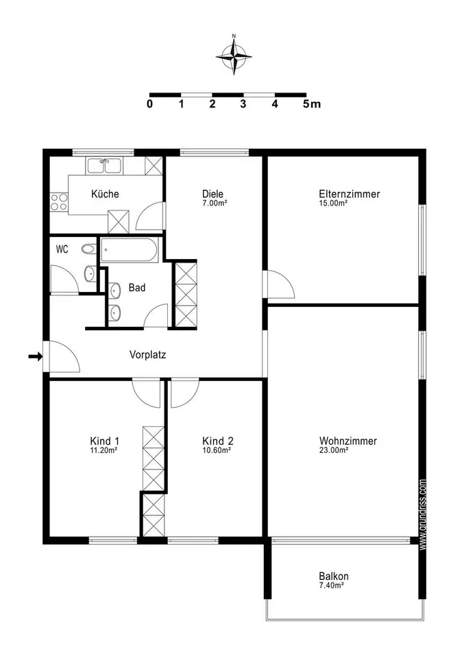 Appartement en propriété de 4,5 pièces dans un quartier familial – photo 11 sur 12
