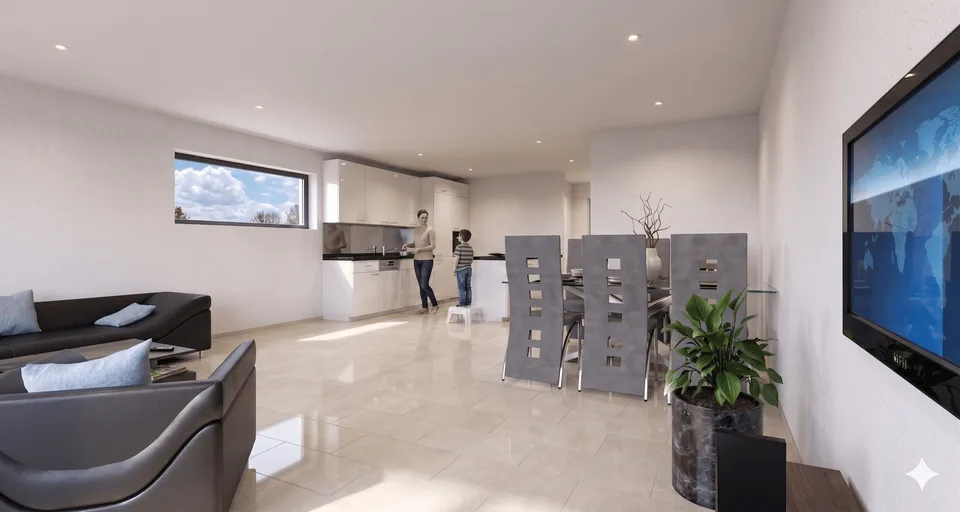 Moderne 4.5-Zimmer-Doppelhaushälfte in Meinisberg
