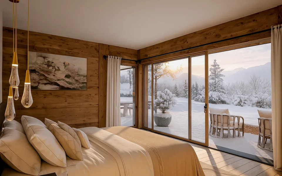 Charming 4.5-Room Chalet with Stunning Mountain Views in Crans-Montana